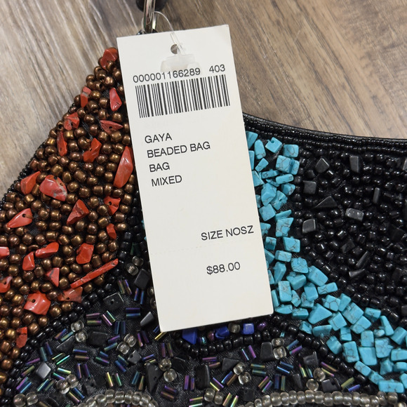 Chico's Gaya Women's Multicolor Beaded Gemstone Designer Shoulder Bag - One Size - Picture 10 of 12